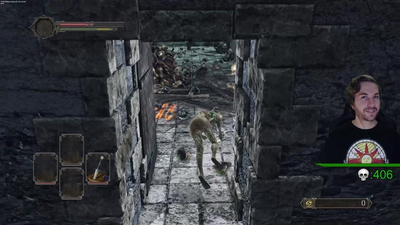 Level 1, NOTHING equipped but BROADSWORD (Dark Souls 2)