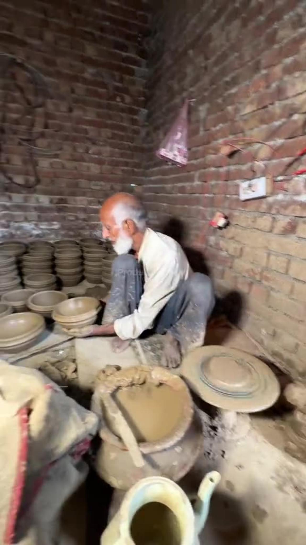 Amazing Clay Art 80 Year Old Man working