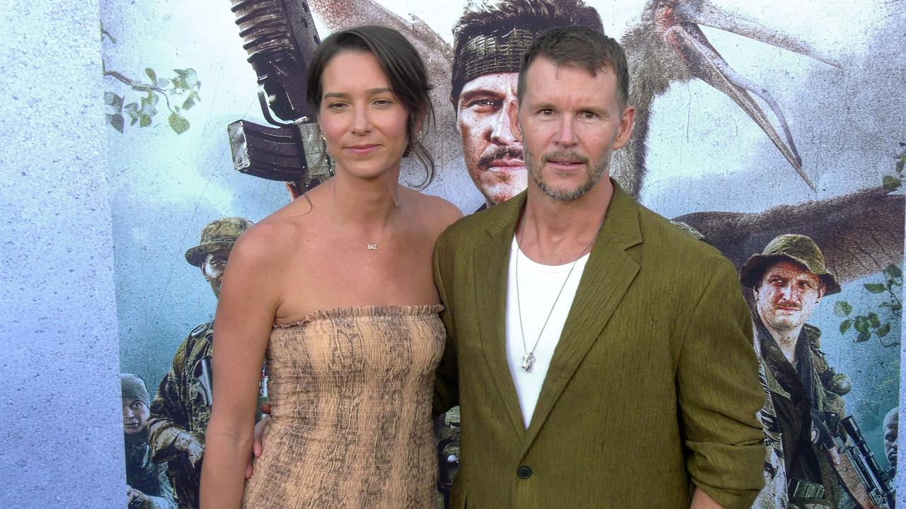 Ashley Sisino and Ryan Kwanten attend the premiere of 'Primitive War' in Los Angeles