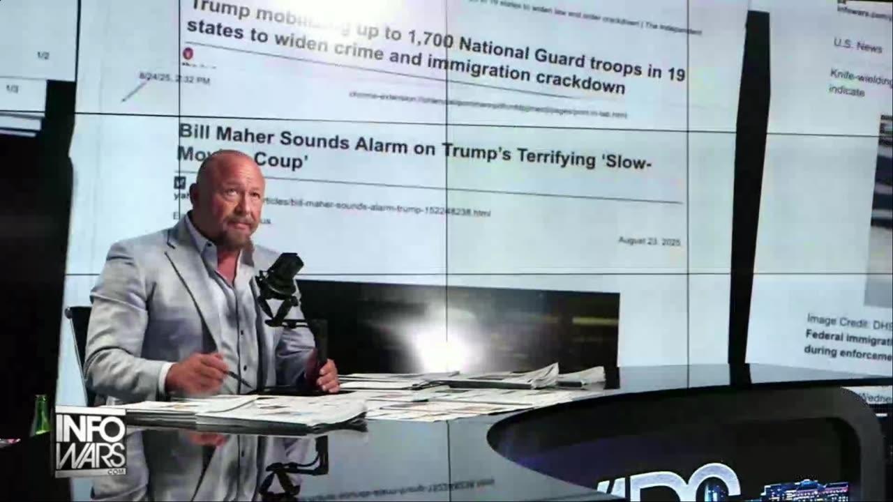 INFOWARS LIVE - 8/25/25: The American Journal with Harrison Smith / The Alex Jones Show / The War Room With Owen Shroyer