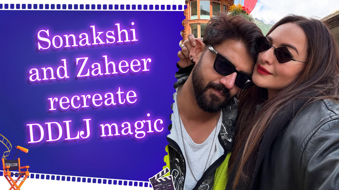 Sonakshi Sinha and Zaheer Iqbal recreate SRK-Kajol's iconic song from 'DDLJ' on their trip to Switzerland