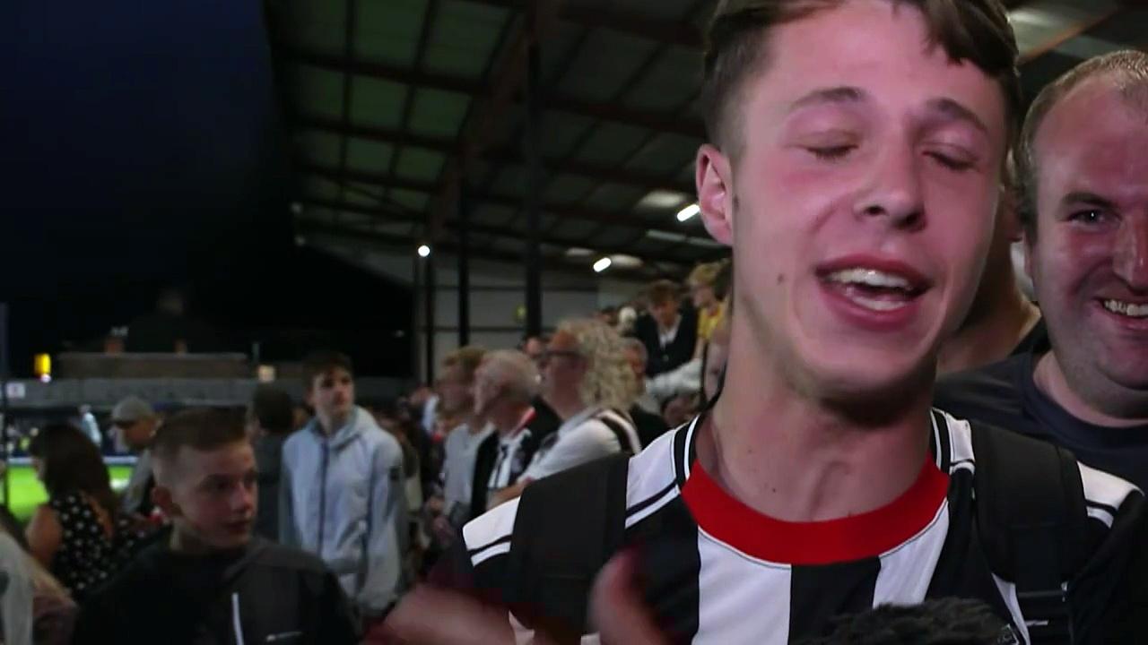 Ecstatic Grimsby fans speak after Man United defeat