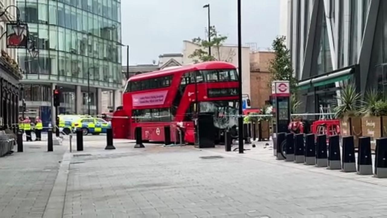 'Several' people injured after bus mounts pavement
