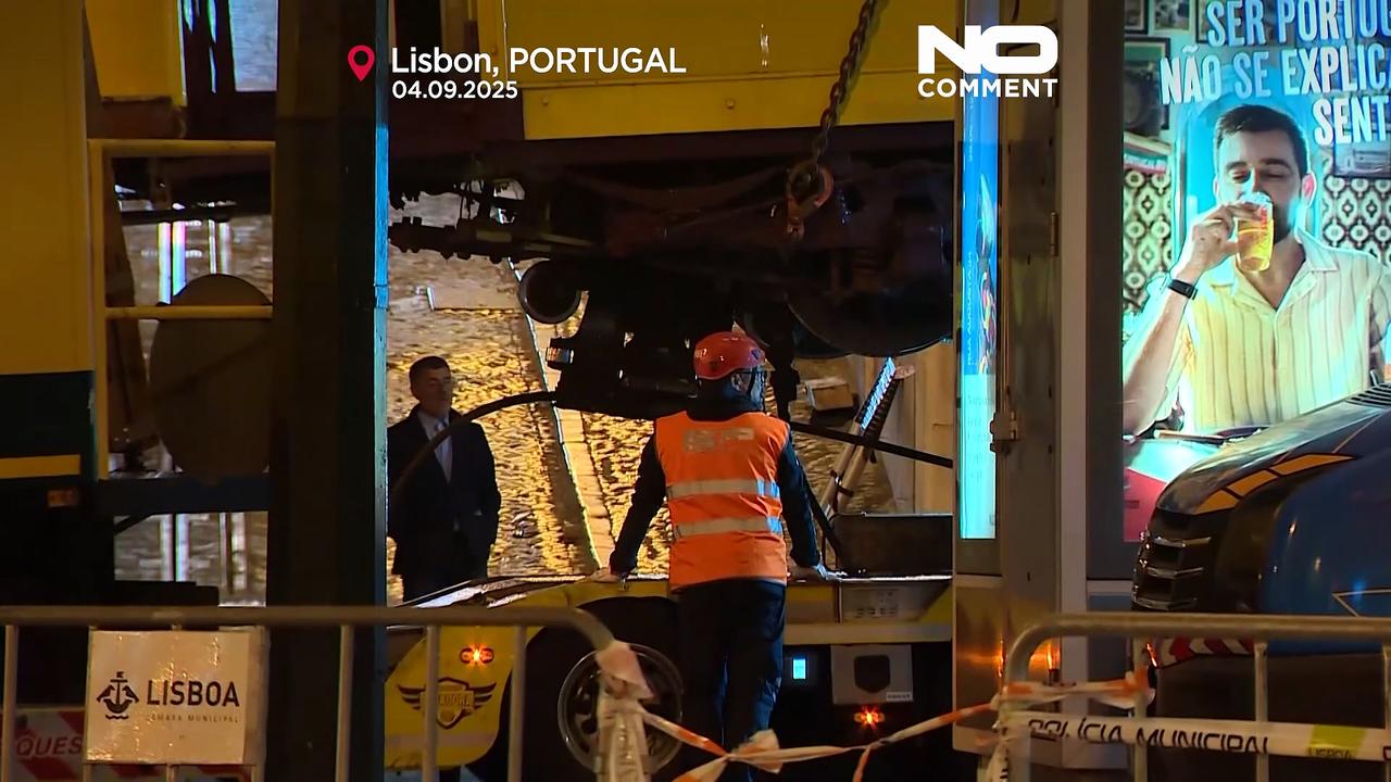 Lisbon funicular wreckage removed after deadly crash